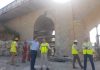 Felipe López visita los trabajos de estabilización del puente sobre el arroyo Salado tras los daños provocados por el temporal de fuertes lluvias de marzo