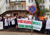 Protestas del personal sanitario en el Centro de Salud Virgen de Linarejos por la agresión a la doctora