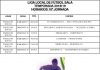 Horarios y resultados de la liga local de futbol sala