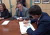El alcalde de Linares recibe al vicepresidente de la Junta de Andalucía en el Ayuntamiento