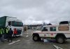 Domingo de frío con cientos de camioneros parados en las áreas de emergencia