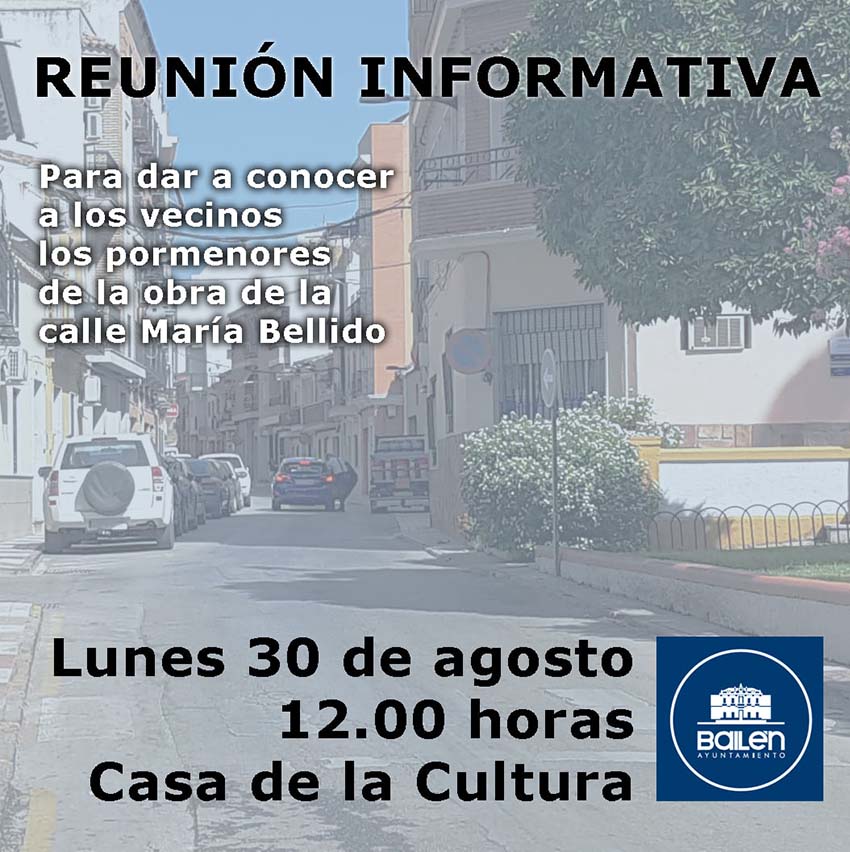 Reunión con los vecinos de la calle María Bellido para tratar las obras de mejora de esta calle