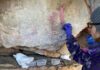La Consejería de Cultura restaura con éxito las pinturas rupestres del yacimiento de Vacas del Retamoso en Despeñaperros tras un acto vandálico