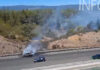 Un turismo se quema en plena autovía a la altura de Despeñaperros