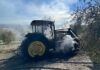 Incendio de un tractor en Bailén