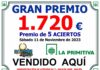Sellado un boleto de la Primitiva con 5 aciertos