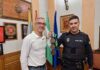 El alcalde recibe a Antonio Rodríguez, Policía Local que ha logrado tres medallas en el Campeonato Europeo de Policías y Bomberos