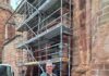 Satisfacción en el equipo de Gobierno tras el inicio de las obras de conservación y restauración de la fachada de la Iglesia de la Encarnación