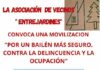 Manifestación exigiendo más seguridad en Bailén