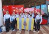El alcalde de Bailén recibe al grupo de gimnastas que obtuvieron medalla en la competición nacional de Pole Sport celebrada en Oporto