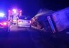 Accidente de camiones en la A4, a la altura de Andújar