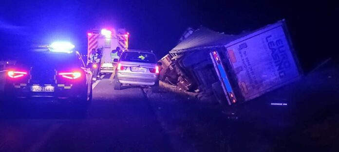 Accidente de camiones en Andújar