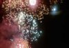 Fuegos artificiales en el Final de Feria en Andújar