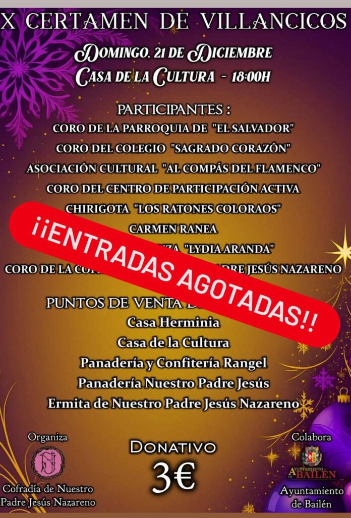 Certamen de villancisos Nuestro jesus