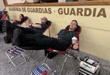 Donación de sangre en la Academia de Cabos y Guardias de Baeza