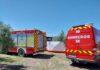 Intervención de los Bomberos de Andújar en un accidente con el fallecimiento una mujer