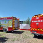 Intervención de los Bomberos de Andújar en un accidente con el fallecimiento una mujer