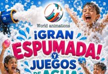 Juventud organiza una gran fiesta de la espuma y juegos de agua para el público infantil en las Fiestas de Julio