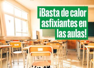 IU denuncia que miles de niñas, niños y profesorado andaluz siguen intentando aprender en aulas que se convierten en auténticos hornos