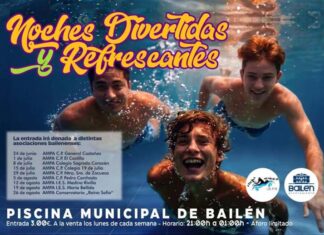 Este miércoles a disfrutar de las Noches Divertidas y Refrescantes en la Piscina Municipal de Bailén