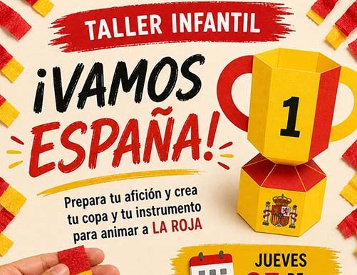 La Biblioteca Municipal Baécula organiza el taller infantil ‘¡Vamos España!’