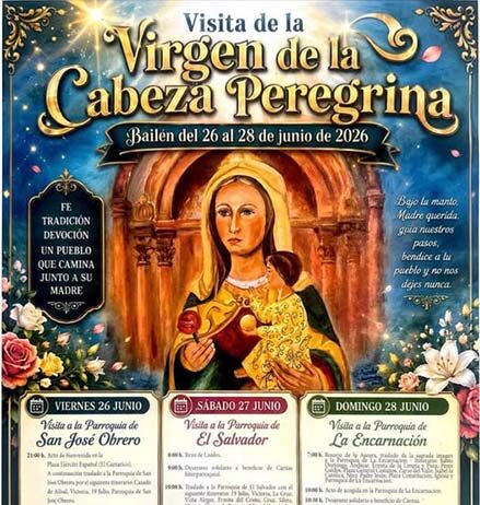 Este viernes llega la imagen de de la Virgen de la Cabeza Peregrina a Bailén