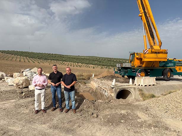 MENGIBAR Visita obras emergencia carretera Mengíbar-Cazalilla (2)
