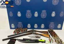 Detenido dos varones de Andújar de 20 y 51 años acusados de disparar contra la fachada de una vivienda en Jaén