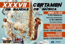 El Pórtico de Fiestas de Julio acoge XXXVII Certamen de Bandas de Música